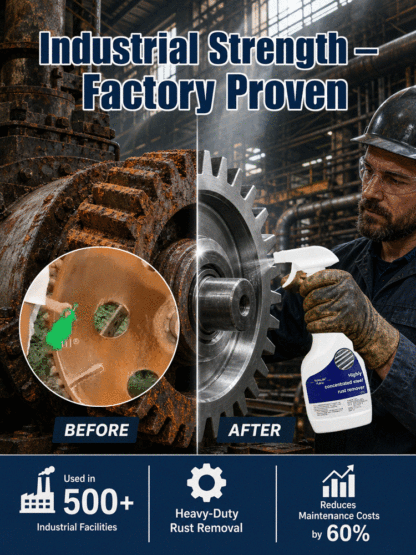 No sanding, blasting, or disassembly needed! 🛠️【Quick Rust Removal】Powerful Steel Rust Remover