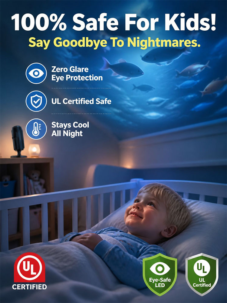 Comauo™ – Ocean & Starry Sky Projector: Ultra-HD 3D Holographic Projection. Create your own incredibly realistic aquarium in just 1 second!