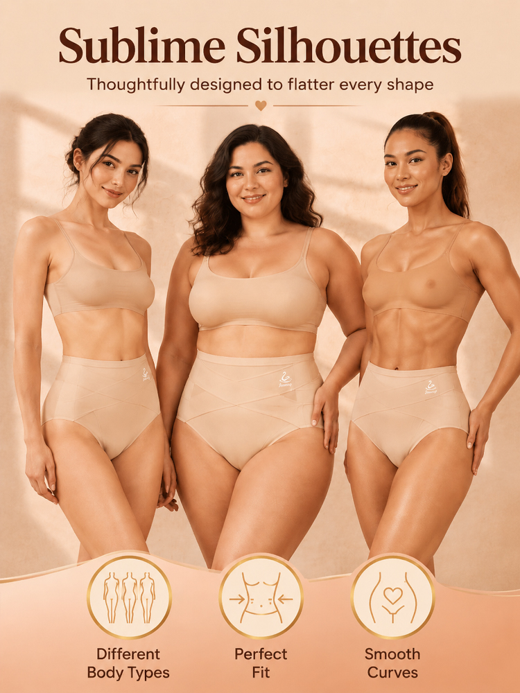 High Waist Cross Compression Shaping Panties  | Maximum Comfort with 3D Pelvic Fit & Targeted X-Compression