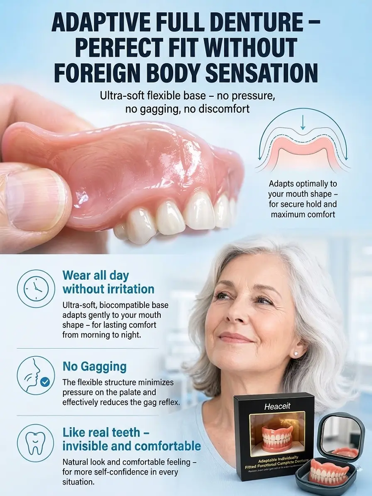 【Includes Portable Denture Case】 Dentures that restore your smile