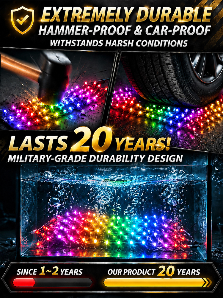 3D Holographic Iridescent Matrix Light String | 100+ Dynamic Themes & DIY
