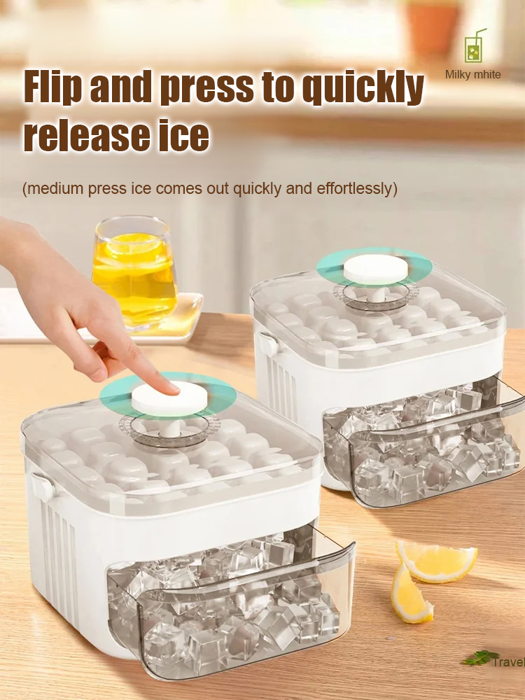 [Lazy Man's Artifact] Large Capacity Ice Maker That Doesn't Dirt Your Hands | ❄️400% More Space Saving