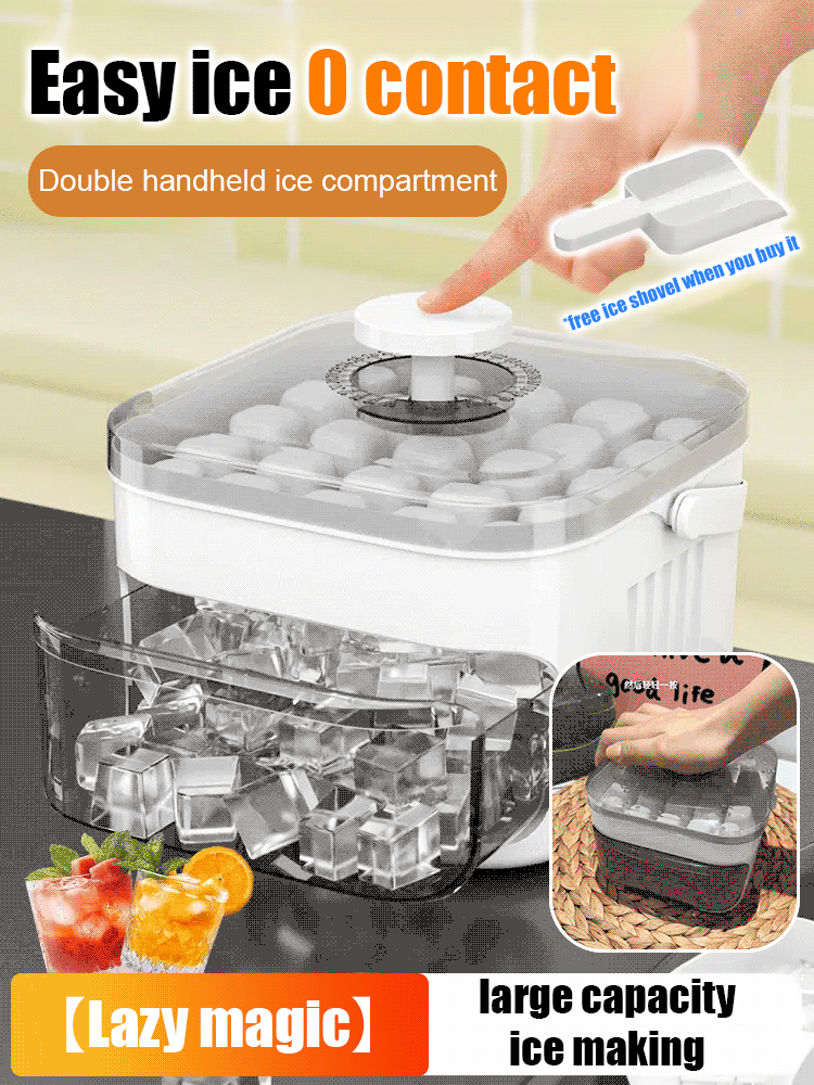[Lazy Man's Artifact] Large Capacity Ice Maker That Doesn't Dirt Your Hands | ❄️400% More Space Saving