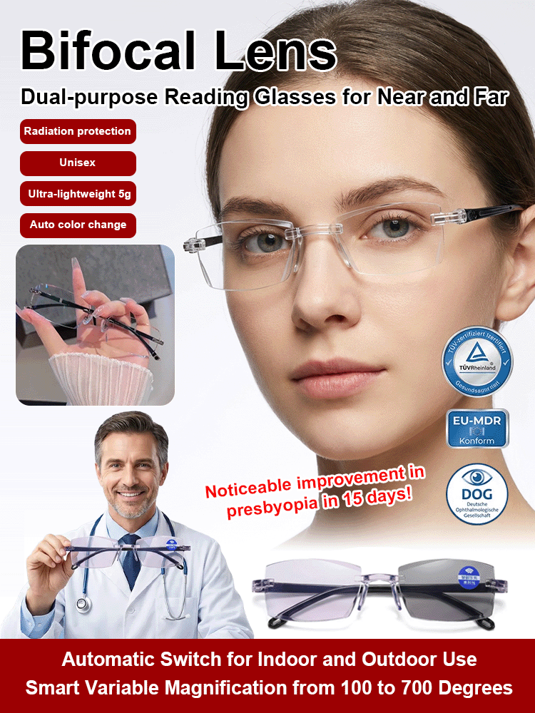 Skip the eye exam! Smart lenses auto-adjust from -1.00 to +10.00 in seconds.