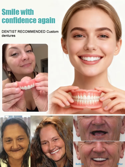 🦷Developed by 100 dentists, say goodbye to high prices! Confident Smile: Full Denture Solution
