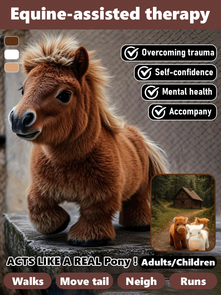🐎Warm companion-The Life-Like Robot Pony That Walks, Barks, and Wags Its Tail