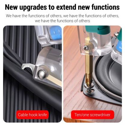 【One piece has 14 functions】Folding tester, screwdriver, wire stripper. One-stop service!