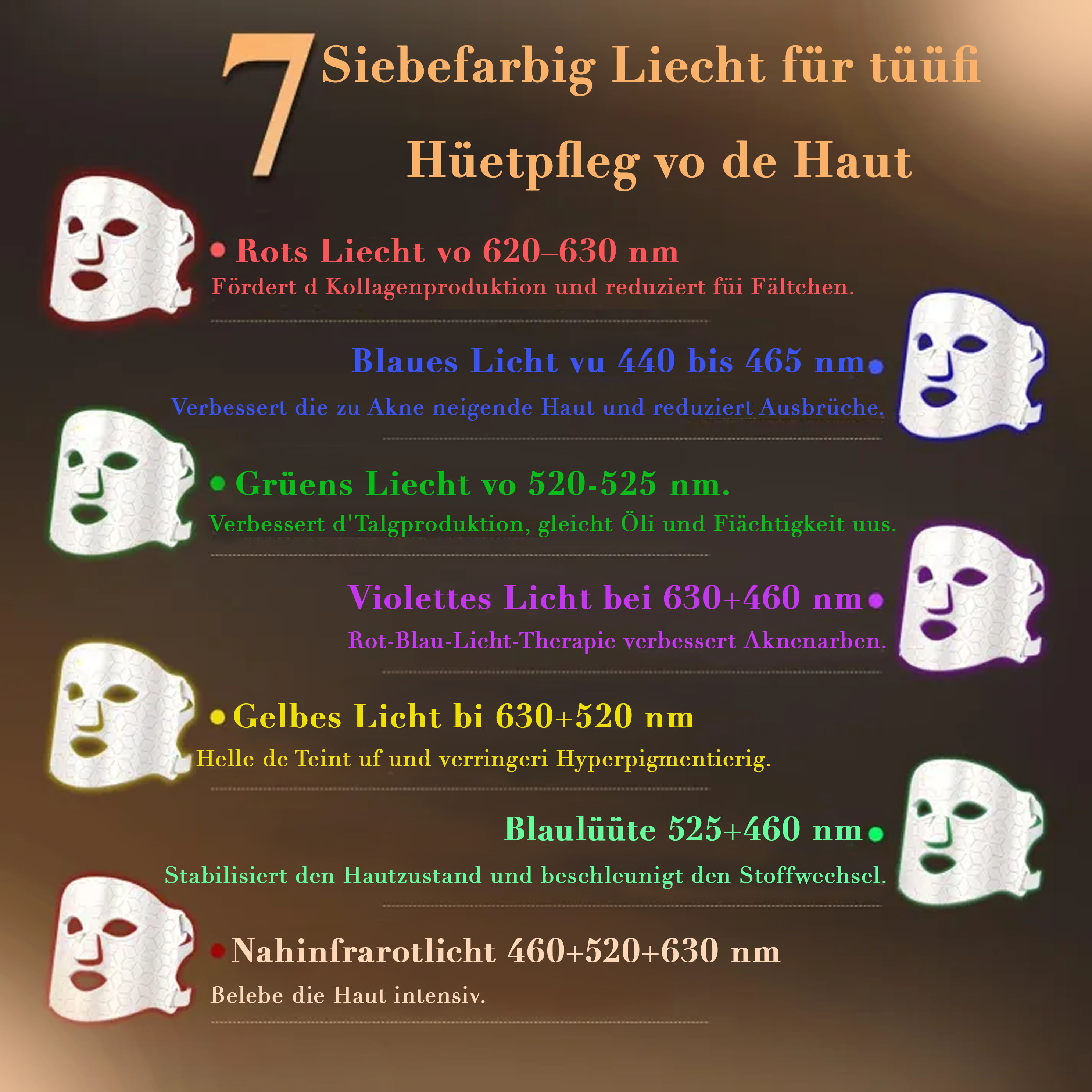 Veonskin LED-Gesichtsmaske – 4-Farben-Lichttherapie für die Hautpflege