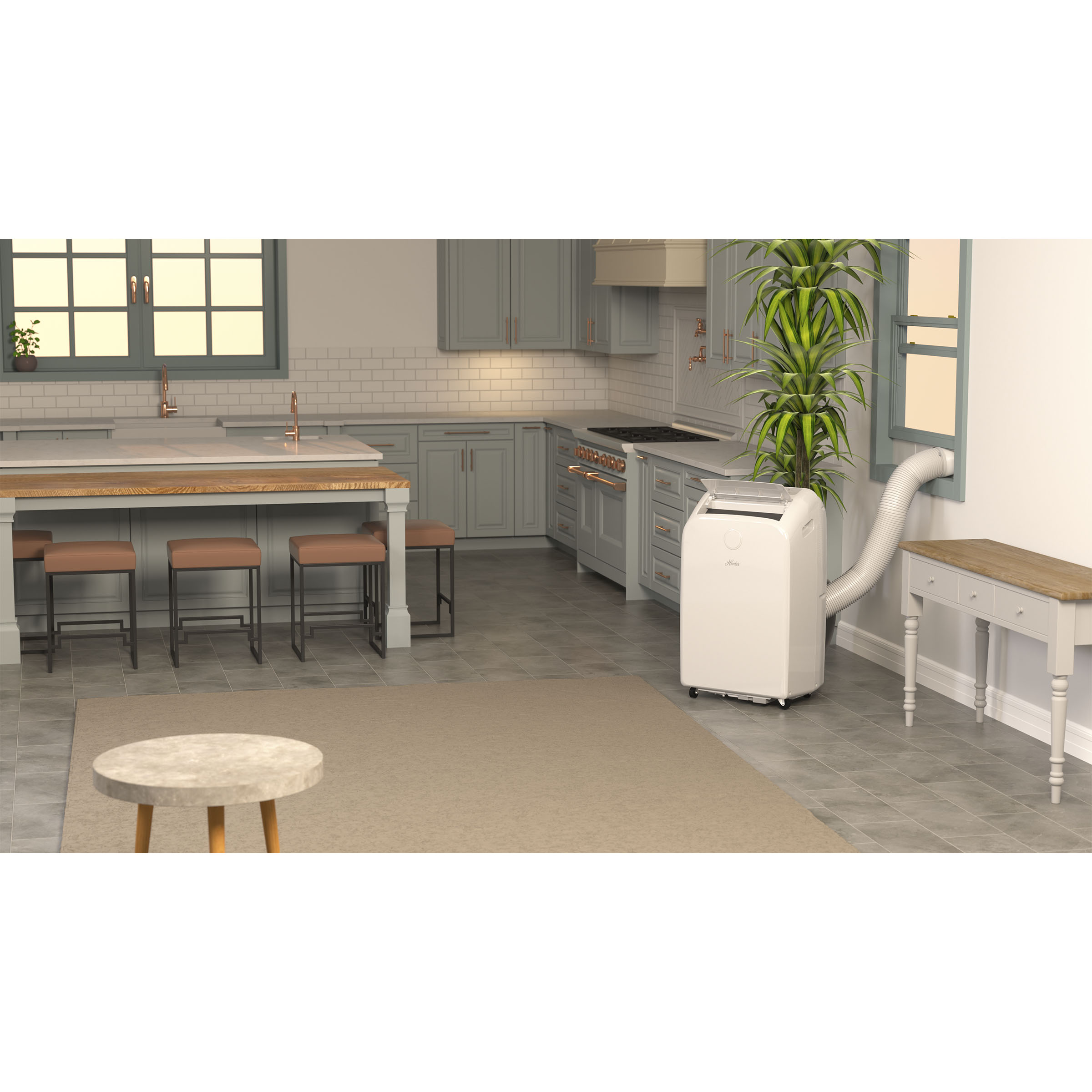 🔥Almost sold out⚡💝Buy 1 get 1 free💥Hunter 10,000 BTU 450 sq. ft. 4-in-1 Quiet Portable Air Conditioner
