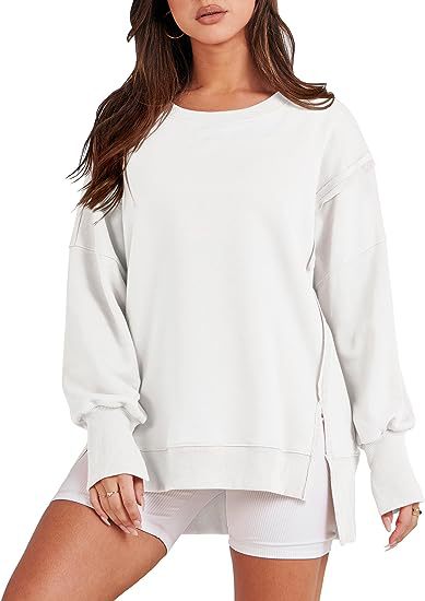 ✨Women's Crew Neck Side Slit Casual Sweatshirt (Buy 2 Free Shipping)
