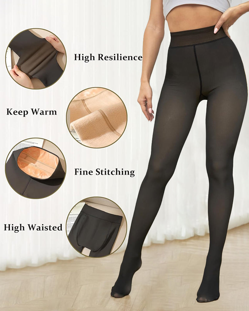 Women's Translucent Fleece Lined Tights