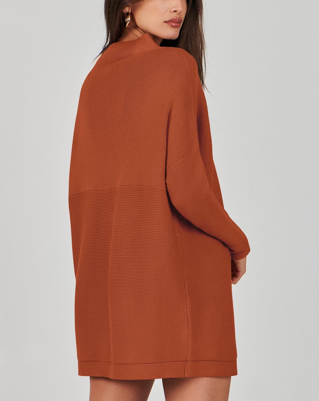 Women's Turtleneck Long Sleeve Slouchy Knit Tunic Sweaters 