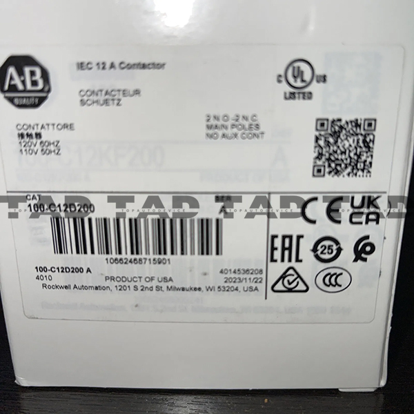 Allen-Bradley 100-C12D200 IEC 12 A Contactor