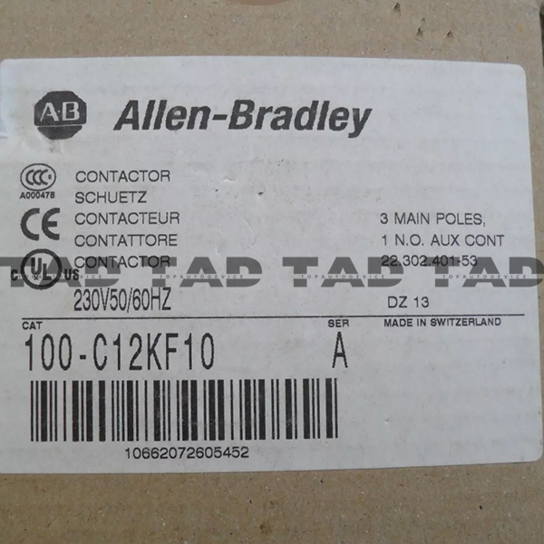 Allen-Bradley 100-C12KF10 IEC 12 A Contactor