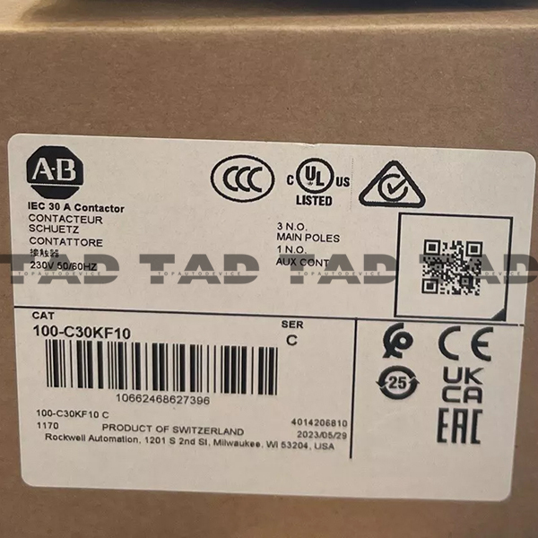 Allen-Bradley 100-C30KF10 IEC 30 A Contactor