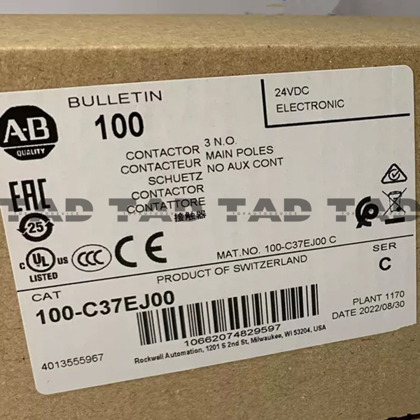 Allen-Bradley 100-C37EJ00 IEC 37 A Contactor