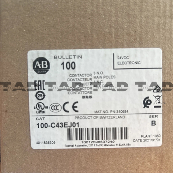 Allen-Bradley 100-C43EJ01 IEC 43 A Contactor