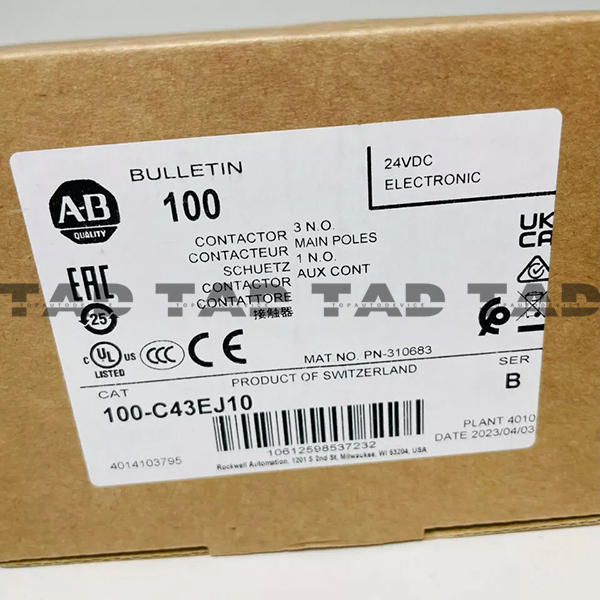 Allen-Bradley 100-C43EJ10 IEC 43 A Contactor