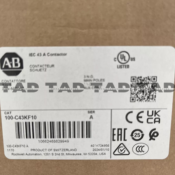 Allen-Bradley 100-C43KF10 IEC 43 A Contactor