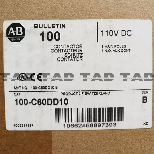 Allen-Bradley 100-C60DD10 IEC 60 A Contactor