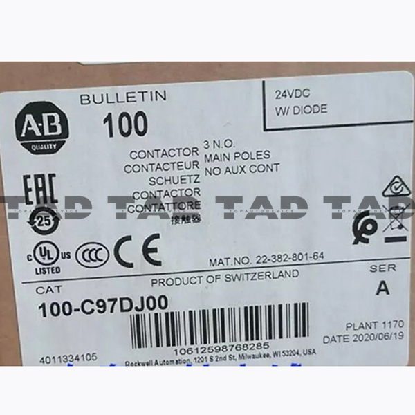 Allen-Bradley 100-C97DJ00 IEC 97 A Contactor
