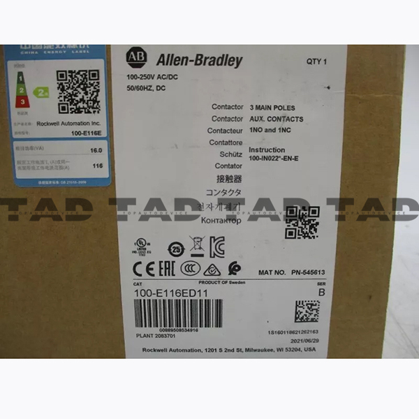 Allen-Bradley 100-E116ED11 Best Selling IEC 116 A Contactor