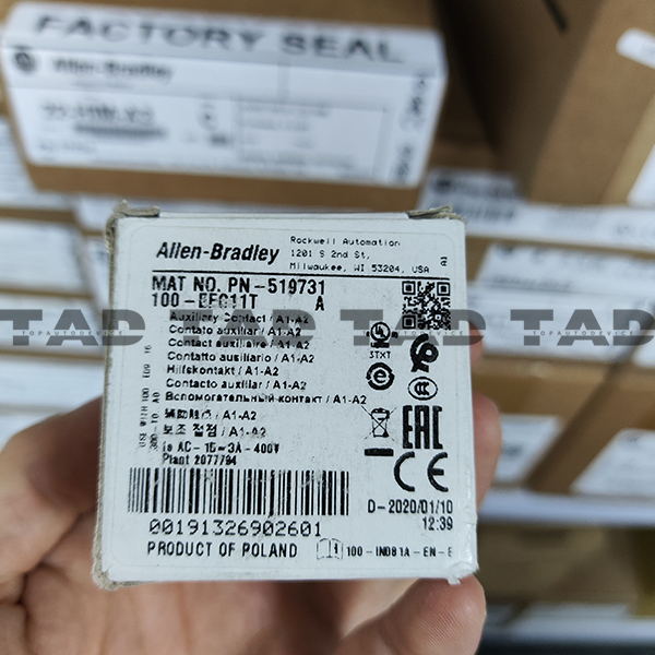 Allen-Bradley 100-EFC11T Auxiliary Contact 1 NO 1 NC