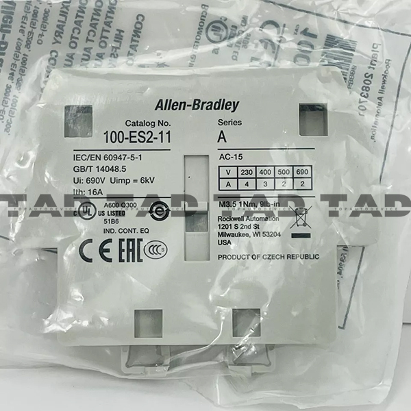 Allen-Bradley 100-ES2-11 Auxiliary Contact 1 NO 1 NC