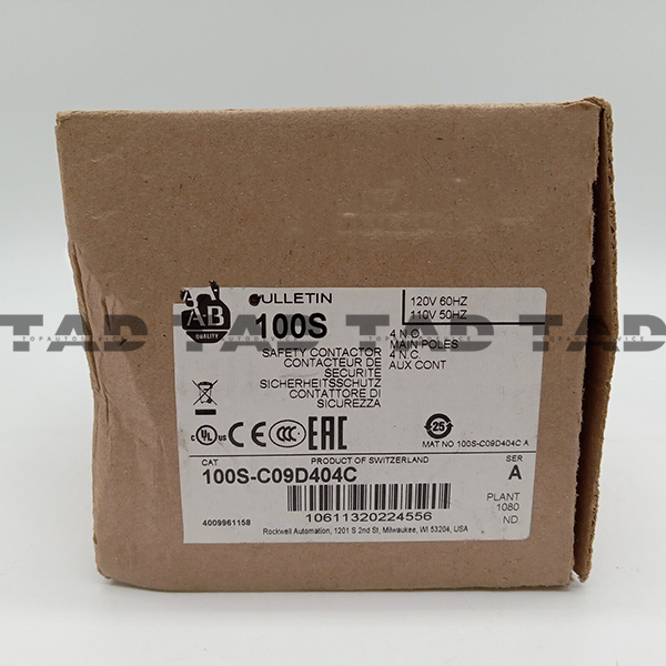 Allen-Bradley 100S-C09D404C 9 A Safety Contactor