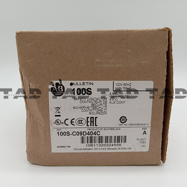Allen-Bradley 100S-C09D404C 9 A Safety Contactor