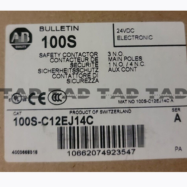 Allen-Bradley 100S-C12EJ14C 12 A Safety Contactor