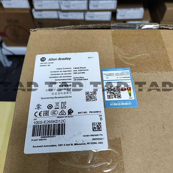 Allen-Bradley 100S-E265KD12C IEC 265 A Safety Contactor