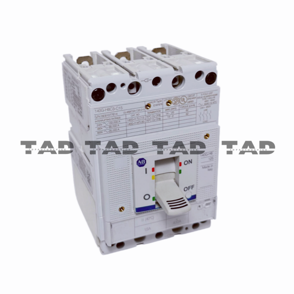 Allen-Bradley 140G-H6C3-C15 140G 125A Frame Molded Case Ckt-Bkr