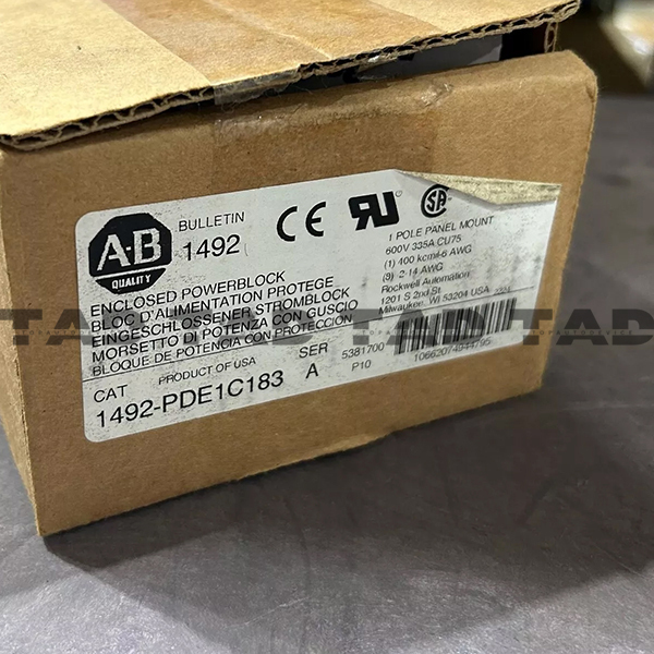 Allen-Bradley 1492-PDE1C183 335 A Enclosed Power Distribution Block