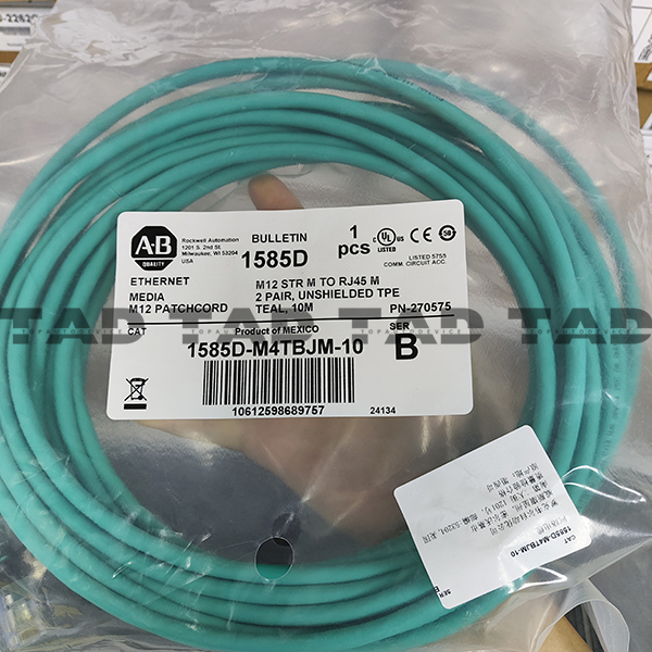 Allen-Bradley 1585D-M4TBJM-10 Micro D-Code, QD Style Ethernet Media