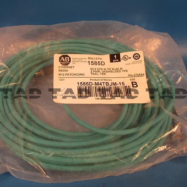 Allen-Bradley 1585D-M4TBJM-15 Micro D-Code, QD Style Ethernet Media