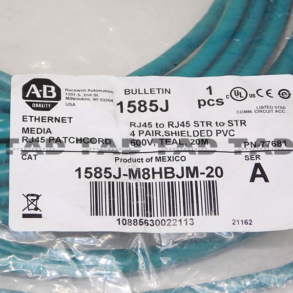 Allen-Bradley 1585J-M8HBJM-20 RJ45 Ethernet Media