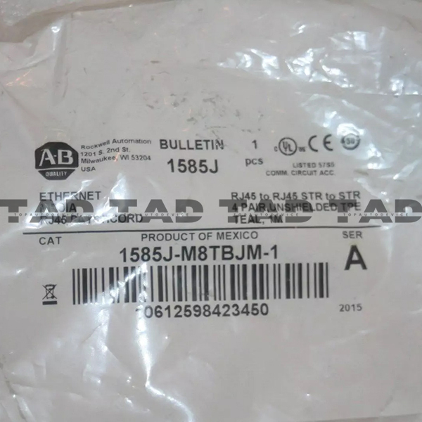 Allen-Bradley 1585J-M8TBJM-1 RJ45 Ethernet Media