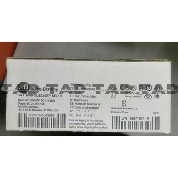 Allen-Bradley 1606-XLE240EP XLE Power Supply 240W 24VDC 10A