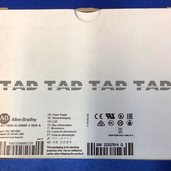 Allen-Bradley 1606-XLS960F-3 380 to 480VAC In 48 to 54VDC Out 960W PS