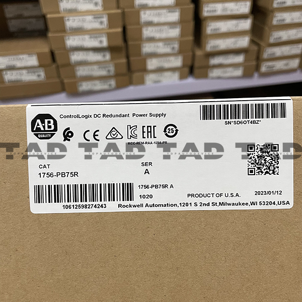 Allen-Bradley 1756-PB75R ControlLogix DC Redundant Power Supply