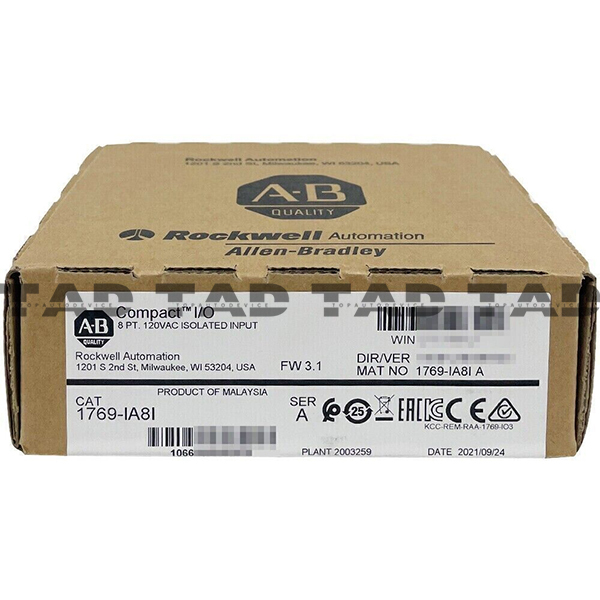Allen-Bradley 1769-IA8I CompactLogix 8 Pt 120VAC D/I Iso Module