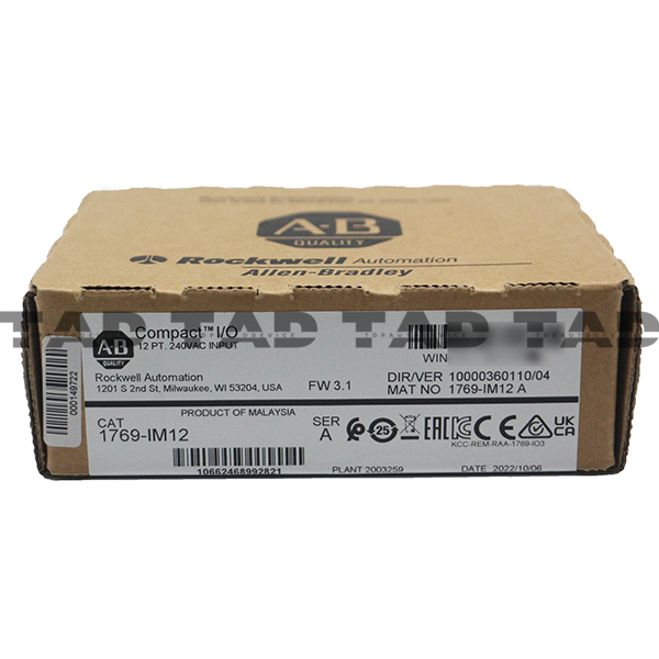 Allen-Bradley 1769-IM12 CompactLogix 12 Pt 240VAC D/I Module