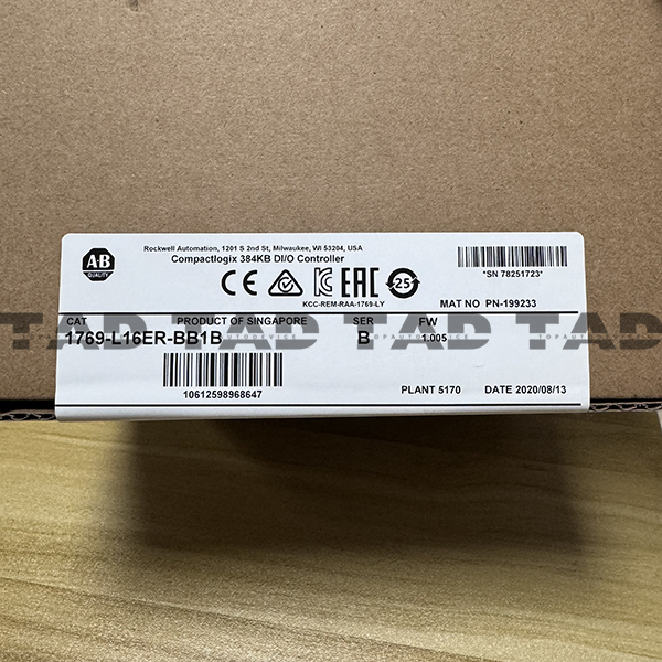 Allen-Bradley 1769-L16ER-BB1B CompactLogix L16 384KB Ctlr