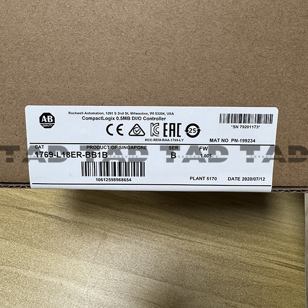 Allen-Bradley 1769-L18ER-BB1B CompactLogix L18 512KB Ctlr