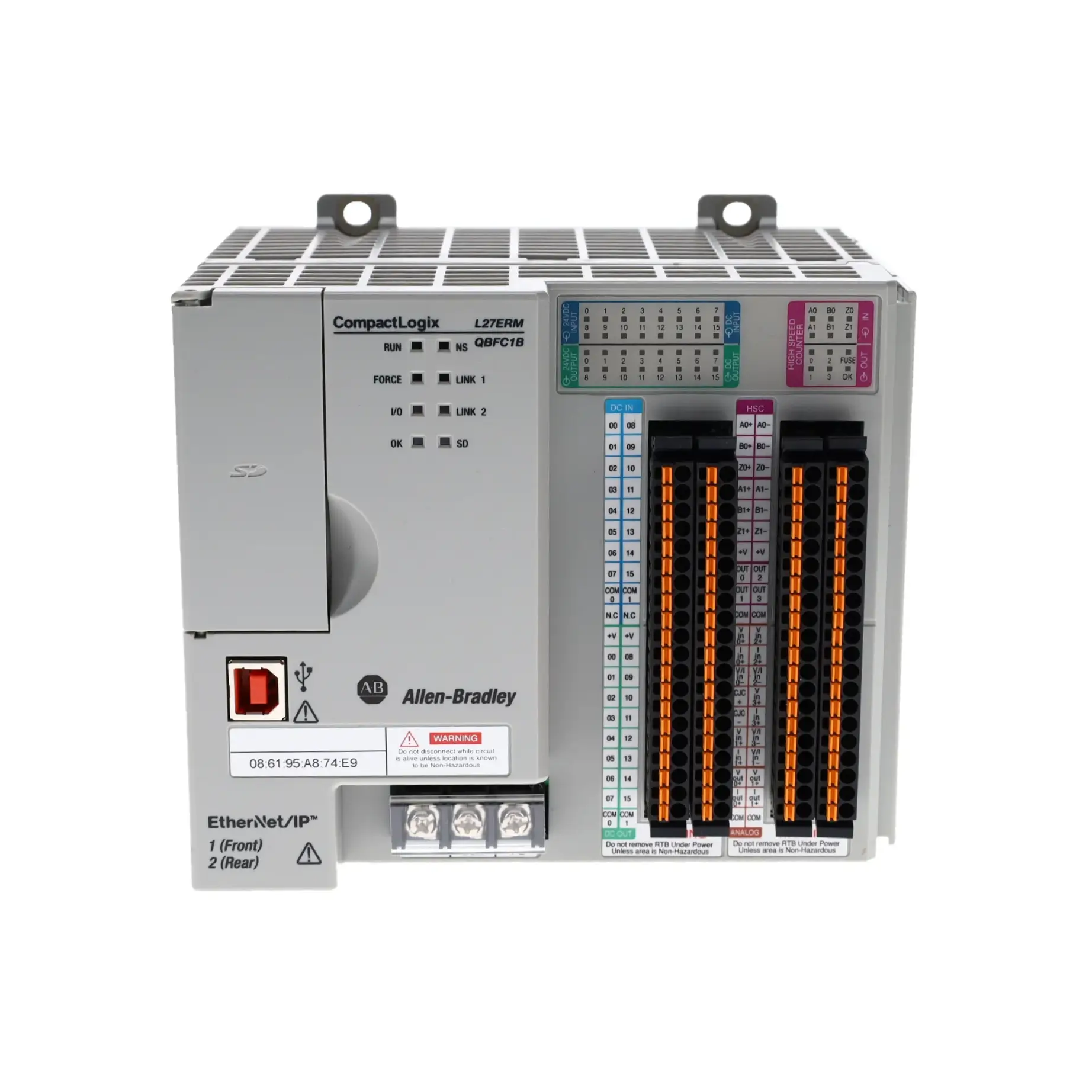 Allen-Bradley 1769-L27ERM-QBFC1B  CompactLogix 1MB DI/O AI/O Controller