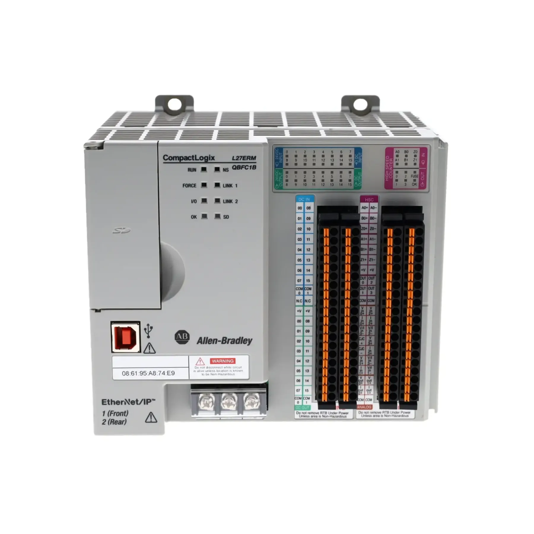 Allen-Bradley 1769-L27ERM-QBFC1B  CompactLogix 1MB DI/O AI/O Controller