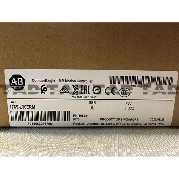 Allen-Bradley 1769-L30ERM CompactLogix 1 MB Motion Controller
