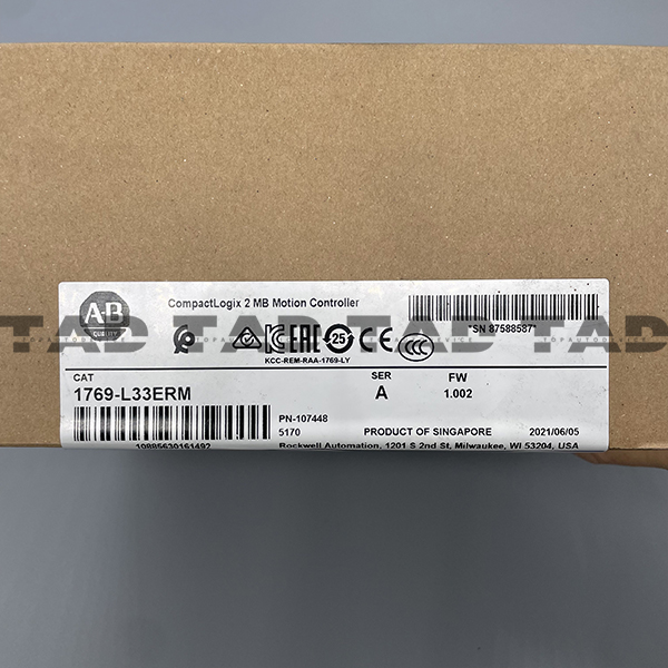 Allen-Bradley 1769-L33ERM CompactLogix 2 MB Motion Controller
