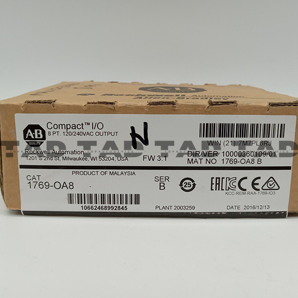 Allen-Bradley 1769-OA8 CompactLogix 8 Pt 240VAC D/O Module